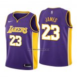 Camiseta Nino Los Angeles Lakers Lebron James NO 23 Statement 2018 Violeta