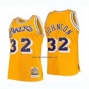 Camiseta Nino Los Angeles Lakers Magic Johnson NO 32 Mitchell & Ness 1984-85 Amarillo