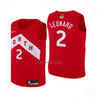 Camiseta Nino Toronto Raptors Kawhi Leonard NO 2 Earned 2018-19 Rojo