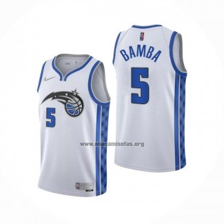 Camiseta Orlando Magic Mo Bamba NO 5 Earned 2020-21 Blanco