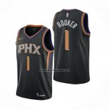 Camiseta Phoenix Suns Devin Booker NO 1 Statement Negro