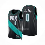 Camiseta Portland Trail Blazers Damian Lillard NO 0 Ciudad 2022-23 Negro