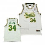Camiseta Seattle SuperSonics Ray Allen NO 34 Historic Blanco