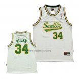 Camiseta Seattle SuperSonics Ray Allen NO 34 Historic Blanco