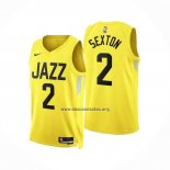 Camiseta Utah Jazz Collin Sexton NO 2 Icon 2022-23 Amarillo