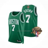 Camiseta Boston Celtics Jaylen Brown NO 7 Icon 2022 NBA Finals Verde