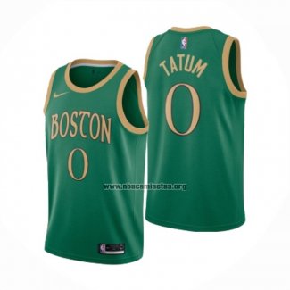 Camiseta Boston Celtics Jayson Tatum NO 0 Ciudad Verde