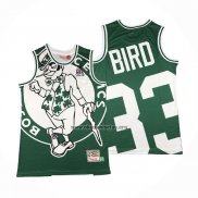 Camiseta Boston Celtics Larry Bird NO 33 Mitchell & Ness Big Face Verde