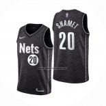 Camiseta Brooklyn Nets Landry Shamet Earned 2020-21 Negro