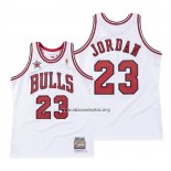 Camiseta Chicago Bulls Michael Jordan NO 23 Mitchell & Ness 1997 Blanco