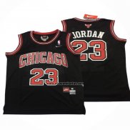 Camiseta Chicago Bulls Michael Jordan NO 23 Retro Negro3