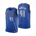 Camiseta Dallas Mavericks Dirk Nowitzki NO 41 Icon Azul