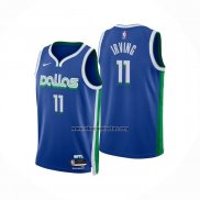 Camiseta Dallas Mavericks Kyrie Irving NO 11 Ciudad 2022-23 Azul