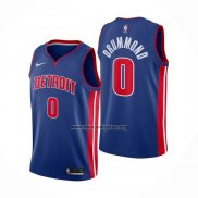 Camiseta Detroit Pistons Andre Drummond NO 0 Icon Azul