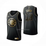 Camiseta Golden Edition Los Angeles Clippers Paul George NO 13 Negro