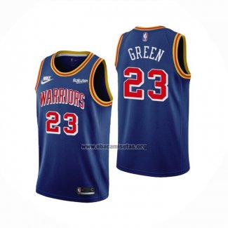 Camiseta Golden State Warriors Draymond Green NO 23 75th Anniversary Azul