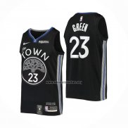 Camiseta Golden State Warriors Draymond Green NO 23 Ciudad 2019-20 Negro