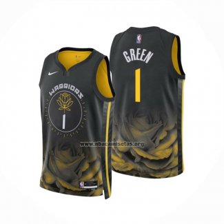 Camiseta Golden State Warriors JaMychal Green NO 1 Ciudad 2022-23 Negro