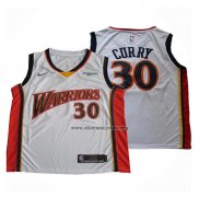 Camiseta Golden State Warriors Stephen Curry NO 30 Hardwood Classics Blanco