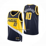 Camiseta Indiana Pacers Brad Wanamaker NO 10 Ciudad 2021-22 Azul