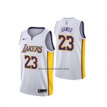 Camiseta Los Angeles Lakers Lebron James NO 23 Association 2018 Blanco