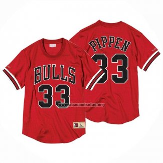 Camiseta Manga Corta Chicago Bulls Scottie Pippen NO 33 Rojo