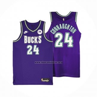 Camiseta Milwaukee Bucks Pat Connaughton NO 24 Classic 2022-23 Violeta