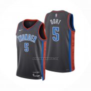 Camiseta Oklahoma City Thunder Luguentz Dort NO 5 Ciudad 2022-23 Gris