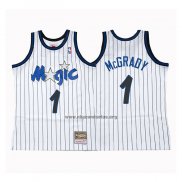 Camiseta Orlando Magic Tracy McGrady NO 1 Hardwood Classics Throwback Blanco