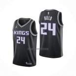 Camiseta Sacramento Kings Buddy Hield NO 24 Statement 2020-21 Negro