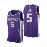 Camiseta Sacramento Kings De'Aaron Fox NO 5 Icon Violeta