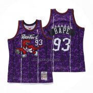 Camiseta Toronto Raptors Bape NO 93 Hardwood Classic Violeta