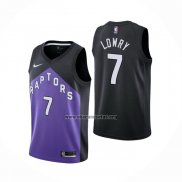 Camiseta Toronto Raptors Kyle Lowry NO 7 Earned 2020-21 Negro Violeta