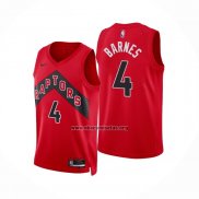 Camiseta Toronto Raptors Scottie Barnes NO 4 Icon 2022-23 Rojo