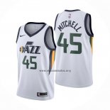 Camiseta Utah Jazz Donovan Mitchell NO 45 Association Blanco