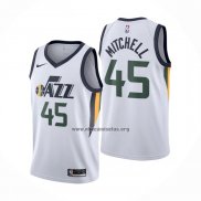 Camiseta Utah Jazz Donovan Mitchell NO 45 Association Blanco