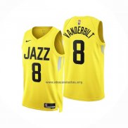 Camiseta Utah Jazz Jarred Vanderbilt NO 8 Icon 2022-23 Amarillo