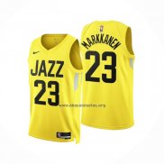 Camiseta Utah Jazz Lauri Markkanen NO 23 Icon 2022-23 Amarillo