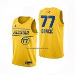 Camiseta All Star 2021 Dallas Mavericks Luka Doncic NO 77 Oro