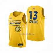 Camiseta All Star 2021 Los Angeles Clippers Paul George NO 13 Oro