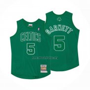 Camiseta Boston Celtics Kevin Garnett NO 5 Mitchell & Ness 2012 Verde