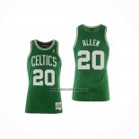 Camiseta Boston Celtics Ray Allen NO 20 Mitchell & Ness 1996-97 Verde