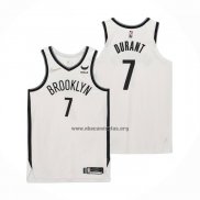 Camiseta Brooklyn Nets Kevin Durant NO 7 Association Autentico Blanco