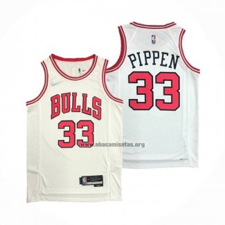 Camiseta Chicago Bulls Scottie Pippen NO 33 Association 2021 Blanco