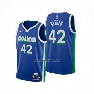 Camiseta Dallas Mavericks Maxi Kleber NO 42 Ciudad 2022-23 Azul