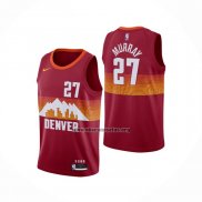 Camiseta Denver Nuggets Jamal Murray NO 27 Ciudad 2020-21 Rojo
