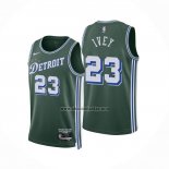Camiseta Detroit Pistons Jaden Ivey NO 23 Ciudad 2022-23 Verde