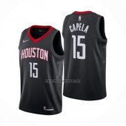 Camiseta Houston Rockets Clint Capela NO 15 Statement Negro