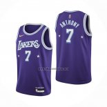 Camiseta Los Angeles Lakers Carmelo Anthony NO 7 Ciudad 2021-22 Violeta