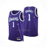 Camiseta Los Angeles Lakers D'Angelo Russell NO 1 Ciudad 2021-22 Violeta